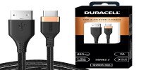 product of Duracell USB Type C, 3A Braided Sync & Fast Charging Cable